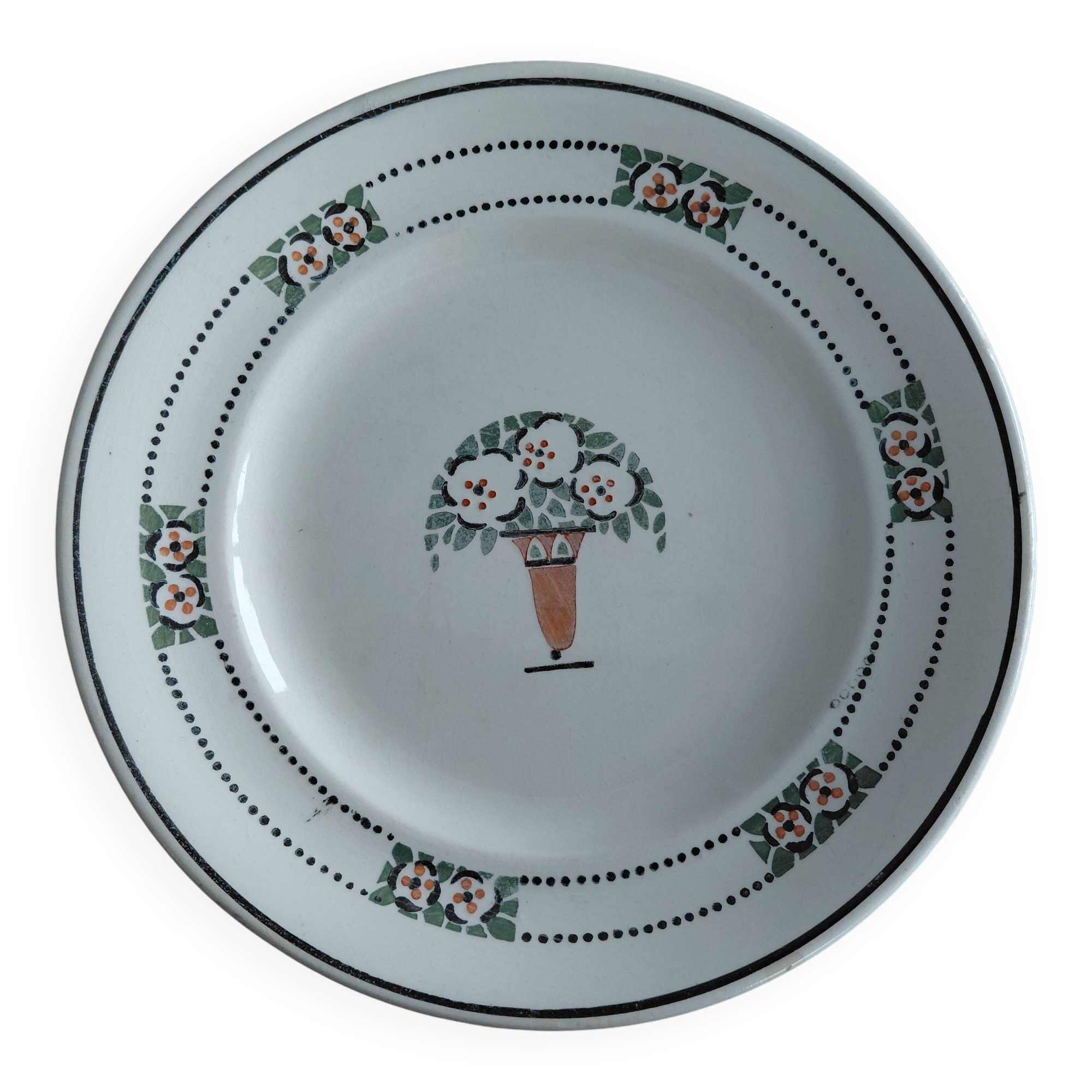 Footed plate from Longwy