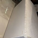 Vintage 6-drawer white woven rattan chest of drawers