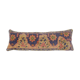 Turkish blue oushak rug pillow copper cover