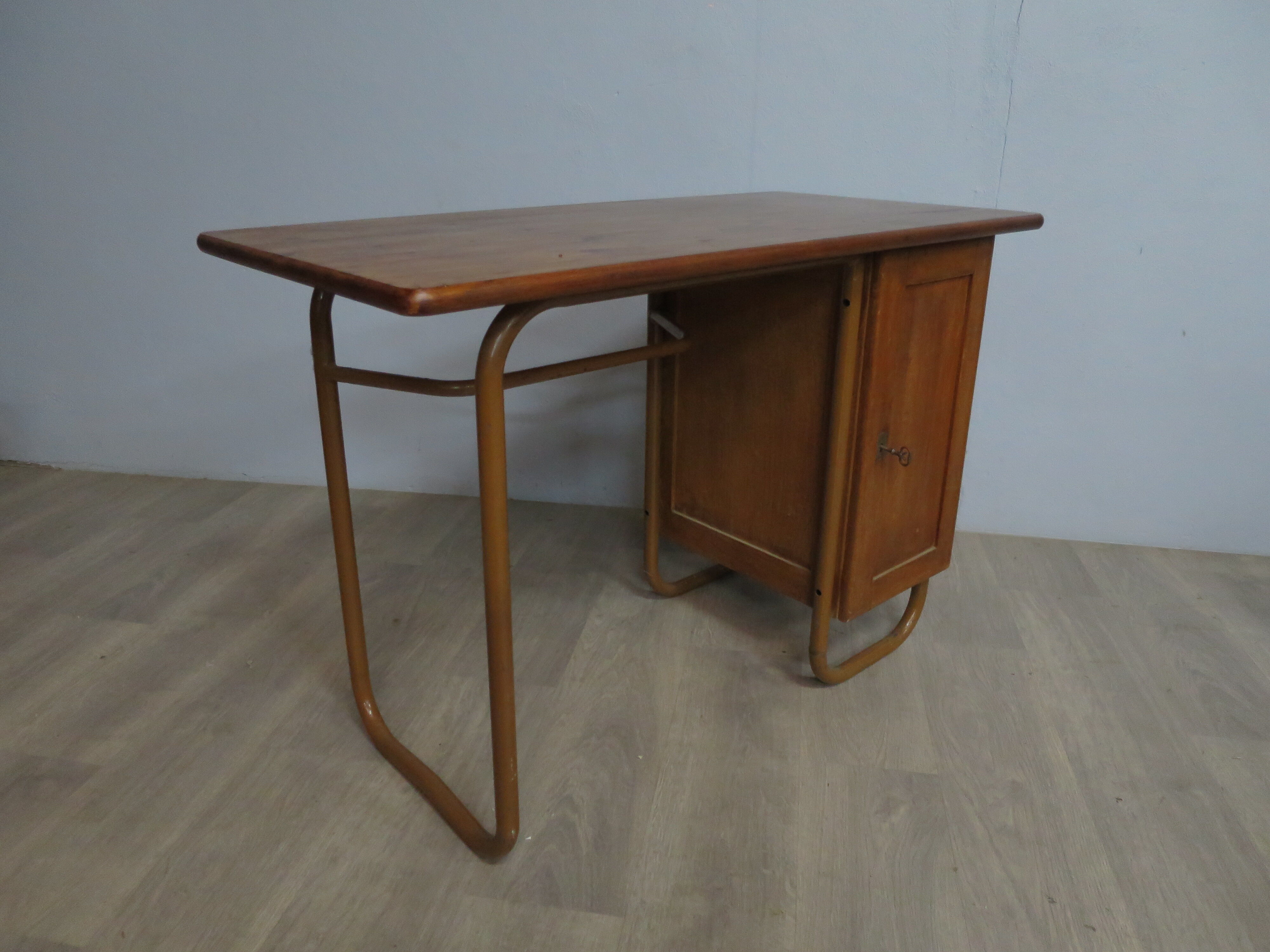 Tubular vintage school desk