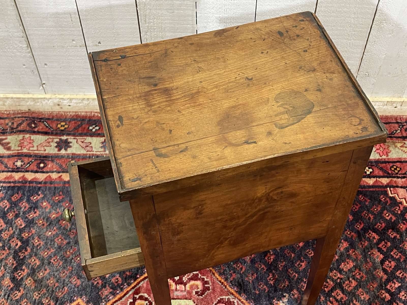 Early 19th century cherrywood bedside table
