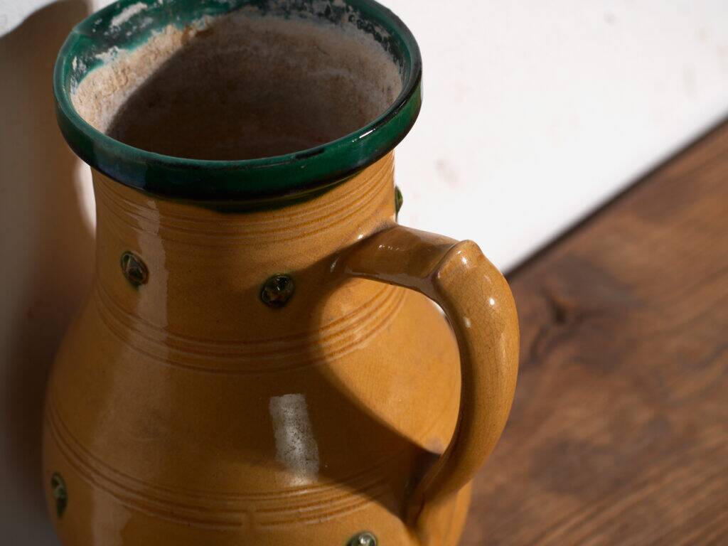 Old glazed ceramic pot – Central Europe, around 1930