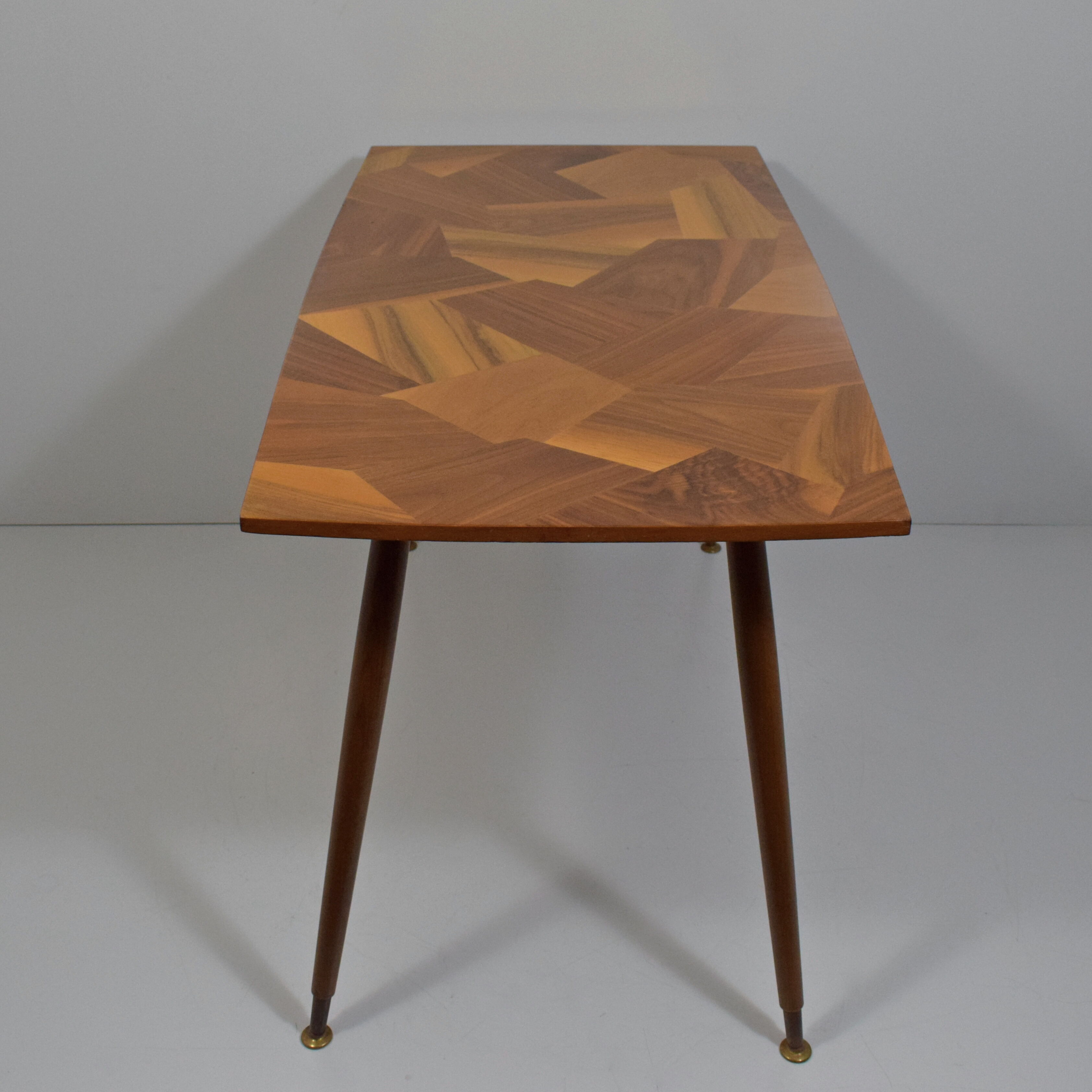 Wooden mosaic table vintage 1950-60