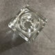 Candle holder holder -candle table vintage glass square shape