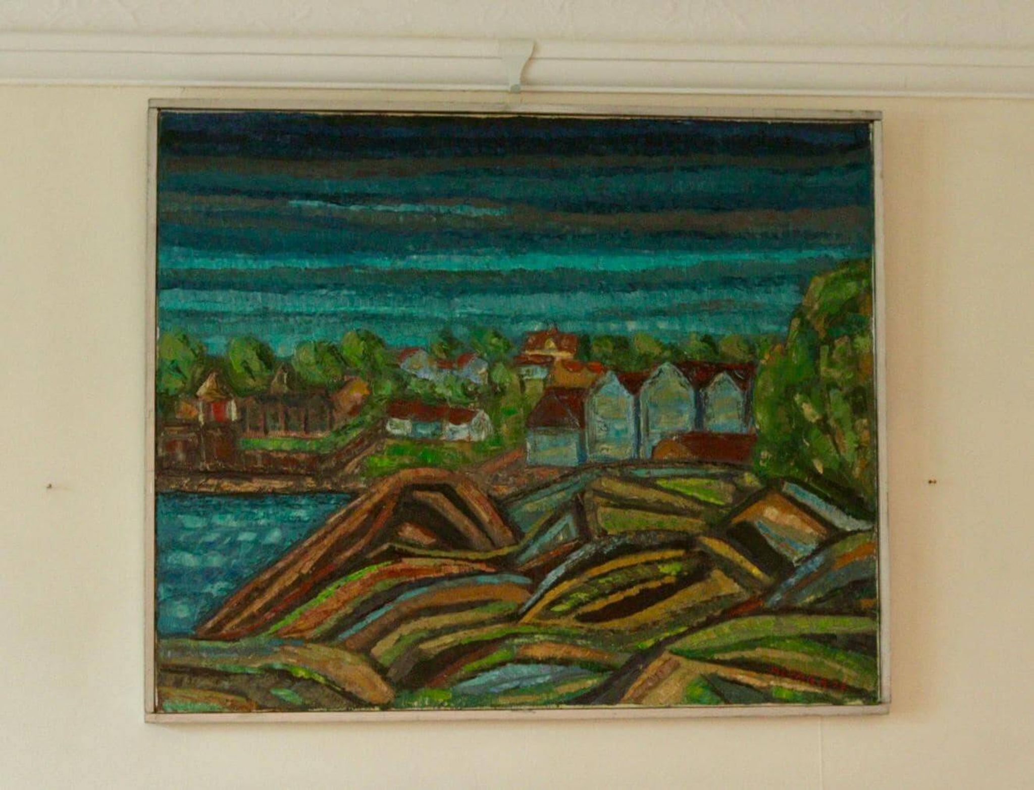Huile sur toile « Vue » d'Alvar Andersson