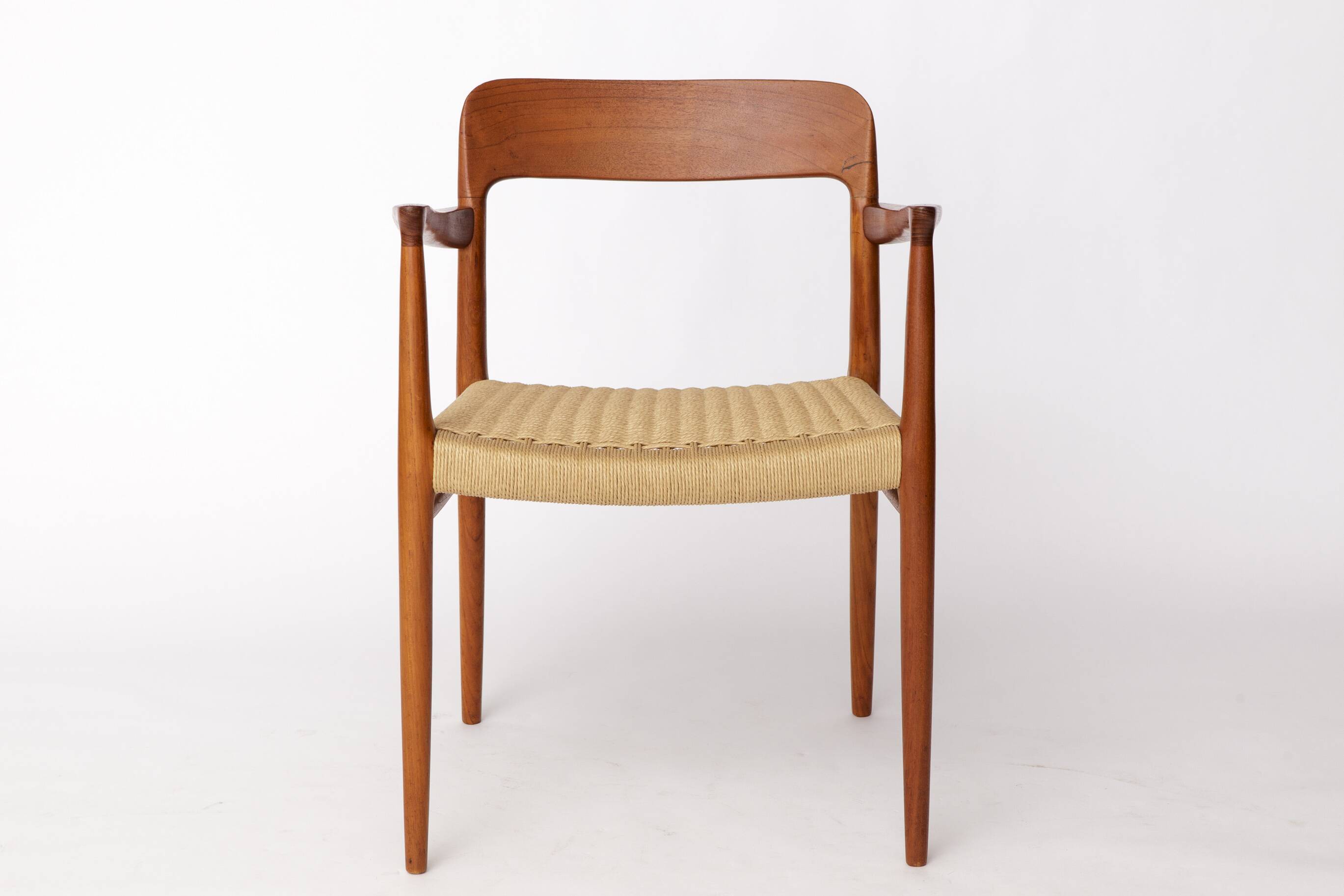 Niels Otto Møller Armchair No. 56 – Teak & Danish Cord –1954 Danish Vintage