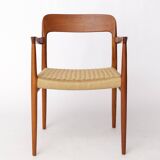 Niels Otto Møller Armchair No. 56 – Teak & Danish Cord –1954 Danish Vintage