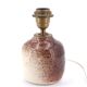 White and brown ceramic lamp, raffia shade