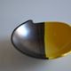 Bicolour ceramic cup in black and yellow signed Luc Vallauris 1950