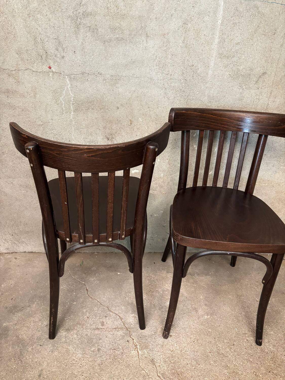 Pair of Ton bistro chairs