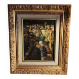 Oil on canvas "In the Crowd" by Victor Prokopenko - Wooden frame