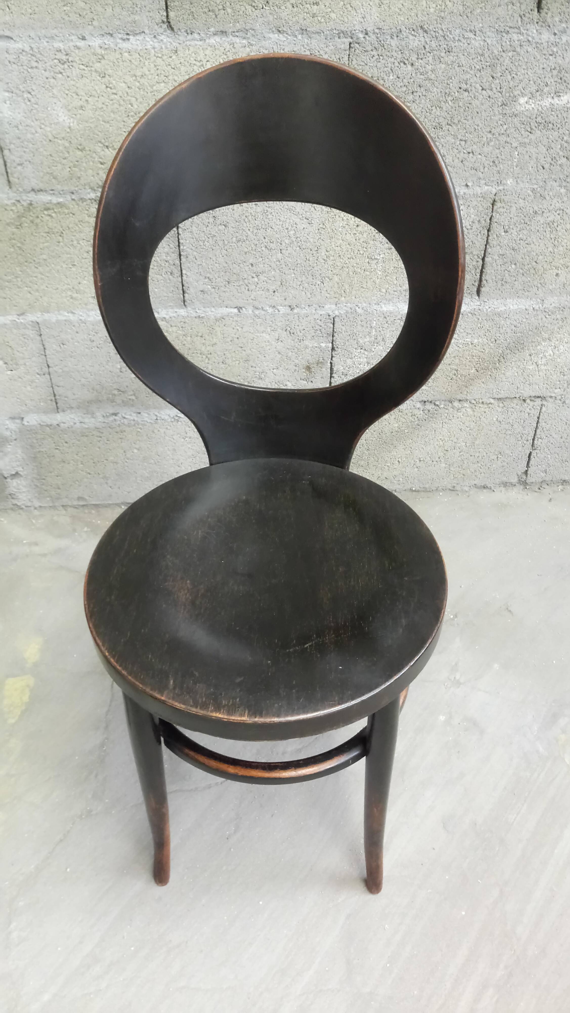 4 chairs model Seagull design black Baumann vintage