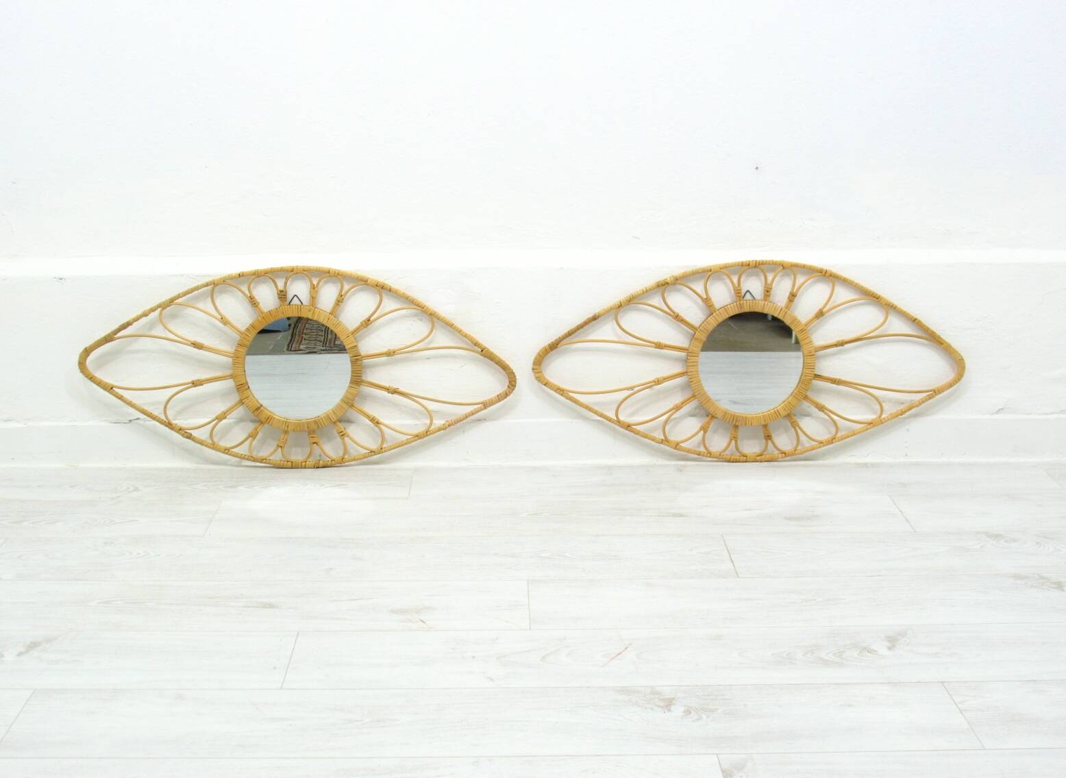 Vintage Rattan Mirror, 1990s
