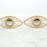 Vintage Rattan Mirror, 1990s
