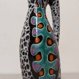 Ceramic vase by Marino Le Vaucour in Vallauris, France, circa 1960.