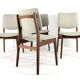 Set of 4 dining chairs 'Overpelt' - mid century dutch design in teak