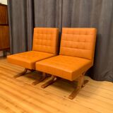 A pair of armchairs by ludvik volak, drevopodnik holesov, czechoslovakia, 1960s