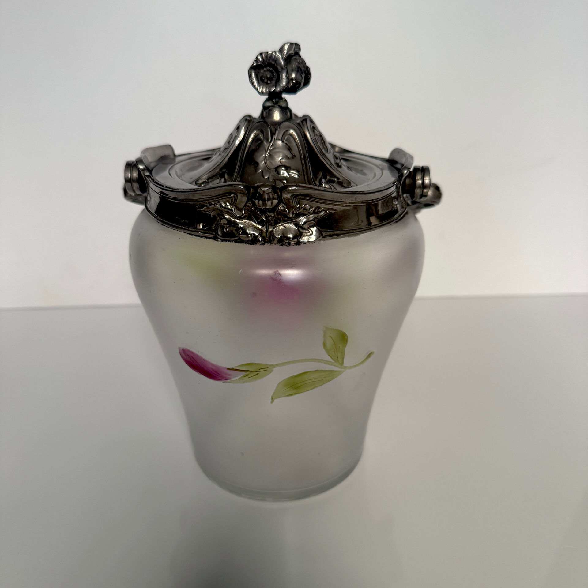 Art Nouveau biscuit jar