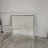 Plexiglass desk, dressing table and stool, 1970