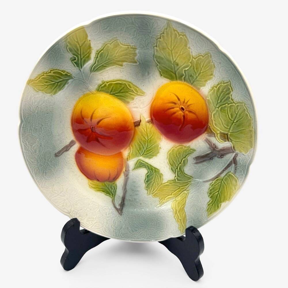 Saint-Clément "Orchard" Mid-Century Barbotine Plates
