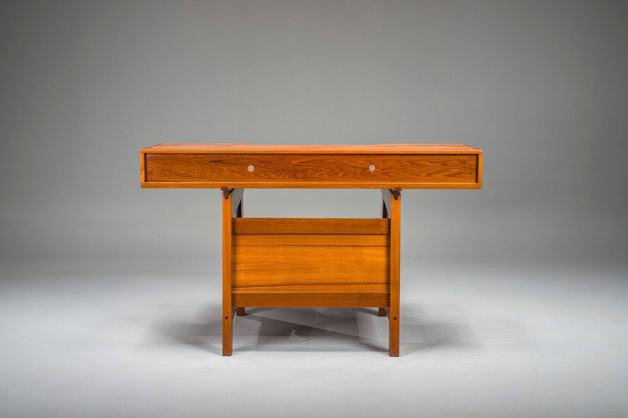 Mid-century modern teak desk, 1980s