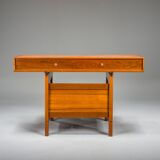 Bureau en teck moderne du milieu du siècle, années 1980