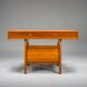 Mid-century modern teak desk, 1980s