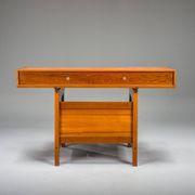 Mid-century modern teak desk, 1980s