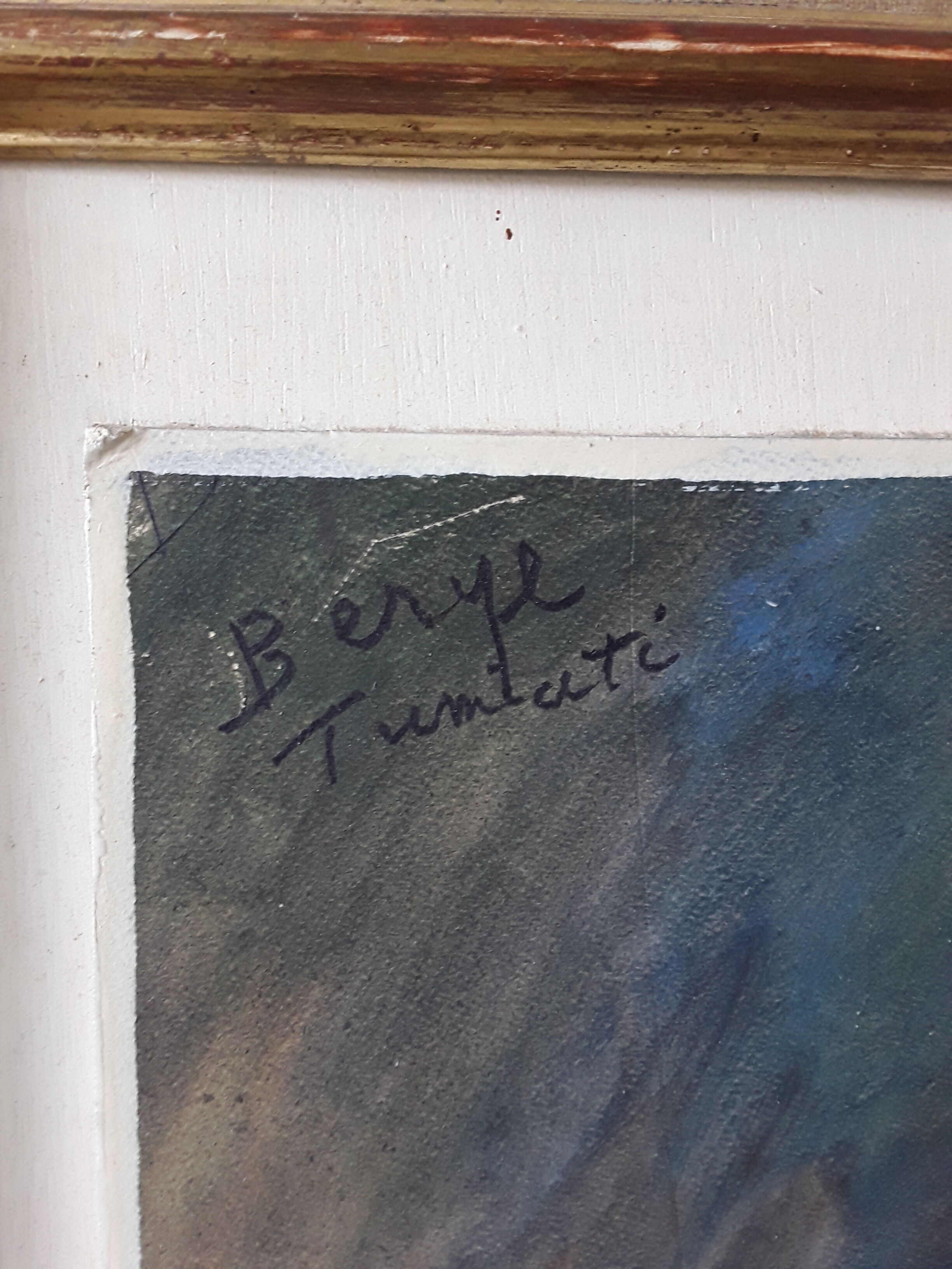 Portrait painting on wood 50s