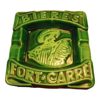 Green ceramic ashtray, Fort Carré, on Henti II