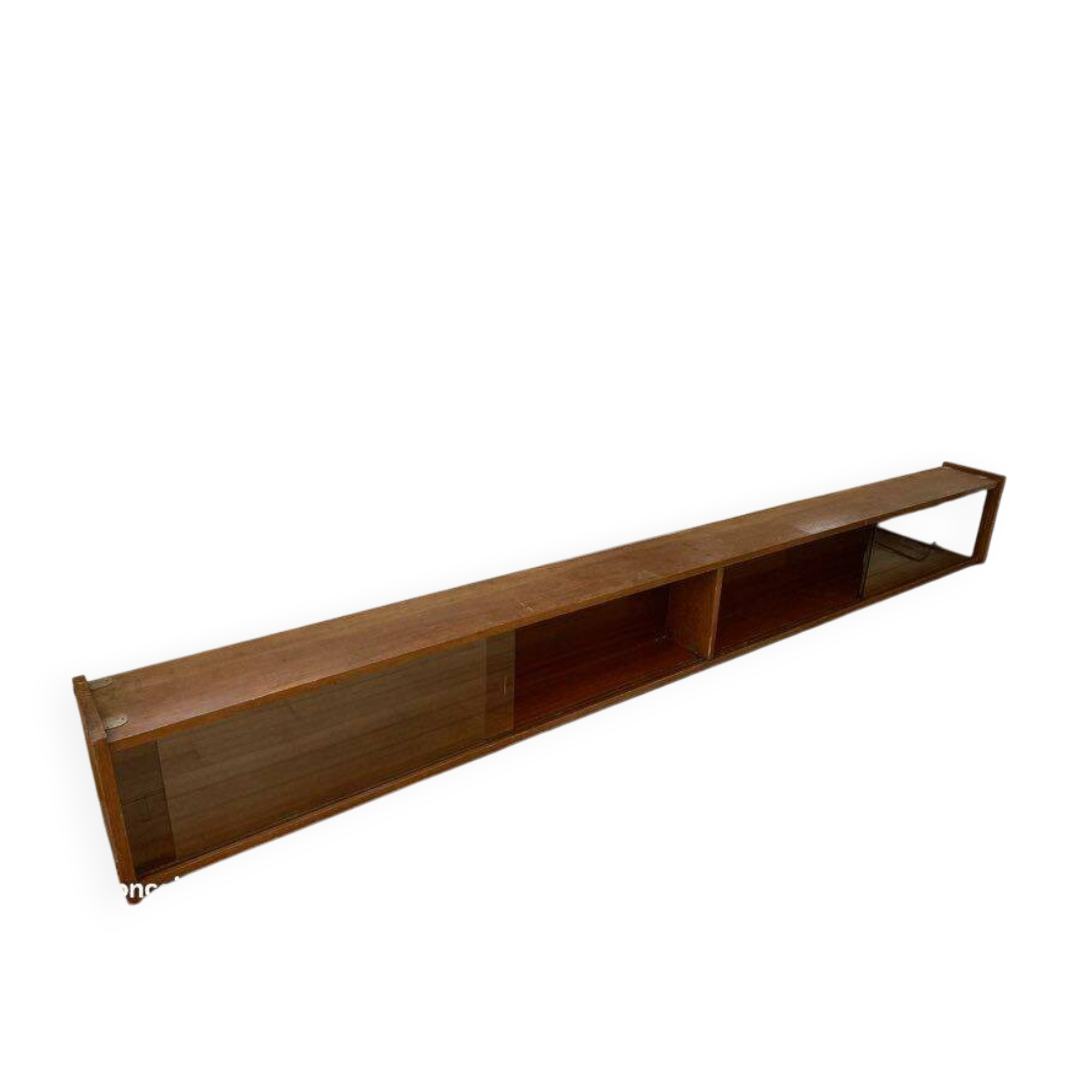 Vintage Scandinavian solid wood display shelf
