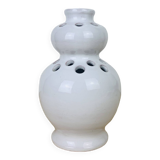 Vase with white ceramic flowers