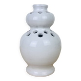 Vase pique fleurs céramique blanche
