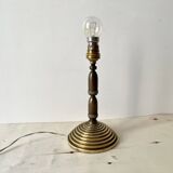 Bronze lamp "acorns" 50s, vintage naturalist light fixture