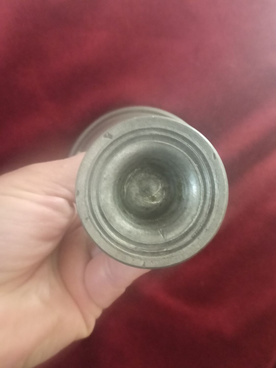 J. Goardere pewter candle holder