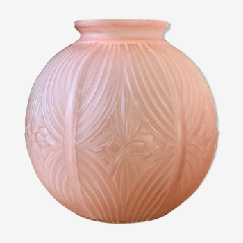 Vase boule rose art deco