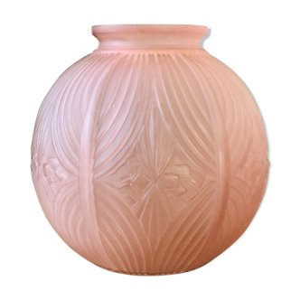 Art deco pink ball vase