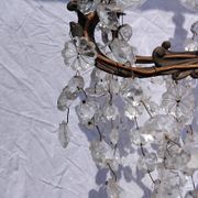 4 vintage crystal chandelier pendants