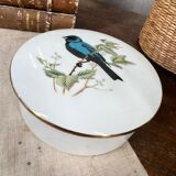 Round porcelain box "bird"