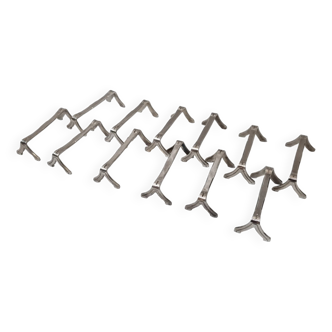 12 silver knife holders from 1970