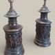 Pair of antique lamp feet - Greek mythology - Bacchanalia