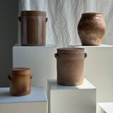 Grand pot à couvercle en grès ovale H24