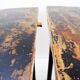 Pair of Chinese demi-lune consoles - Central table and folding chair
