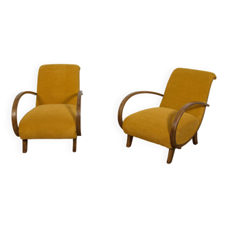 Fauteuils Art Déco, Pologne, années 1930, lot de 2