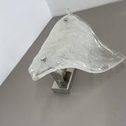 Large Organic Hollywood Regency Ice Glass Wall Light by Kalmar Lights, 1970
