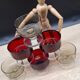 Set 6 coupes champagne Cavalier Suède Luminarc bicolore