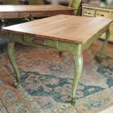 Olive green patinated table