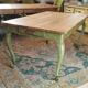 Olive green patinated table