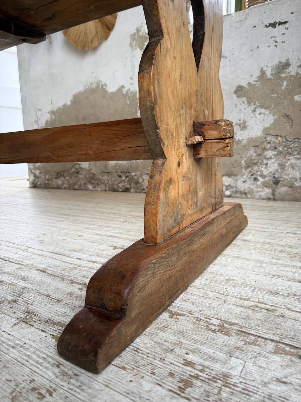 Monastery-style farmhouse table, pine, 210cm