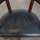 Bureau et chaise de bureau Chesterfield en cuir de vachette bleu